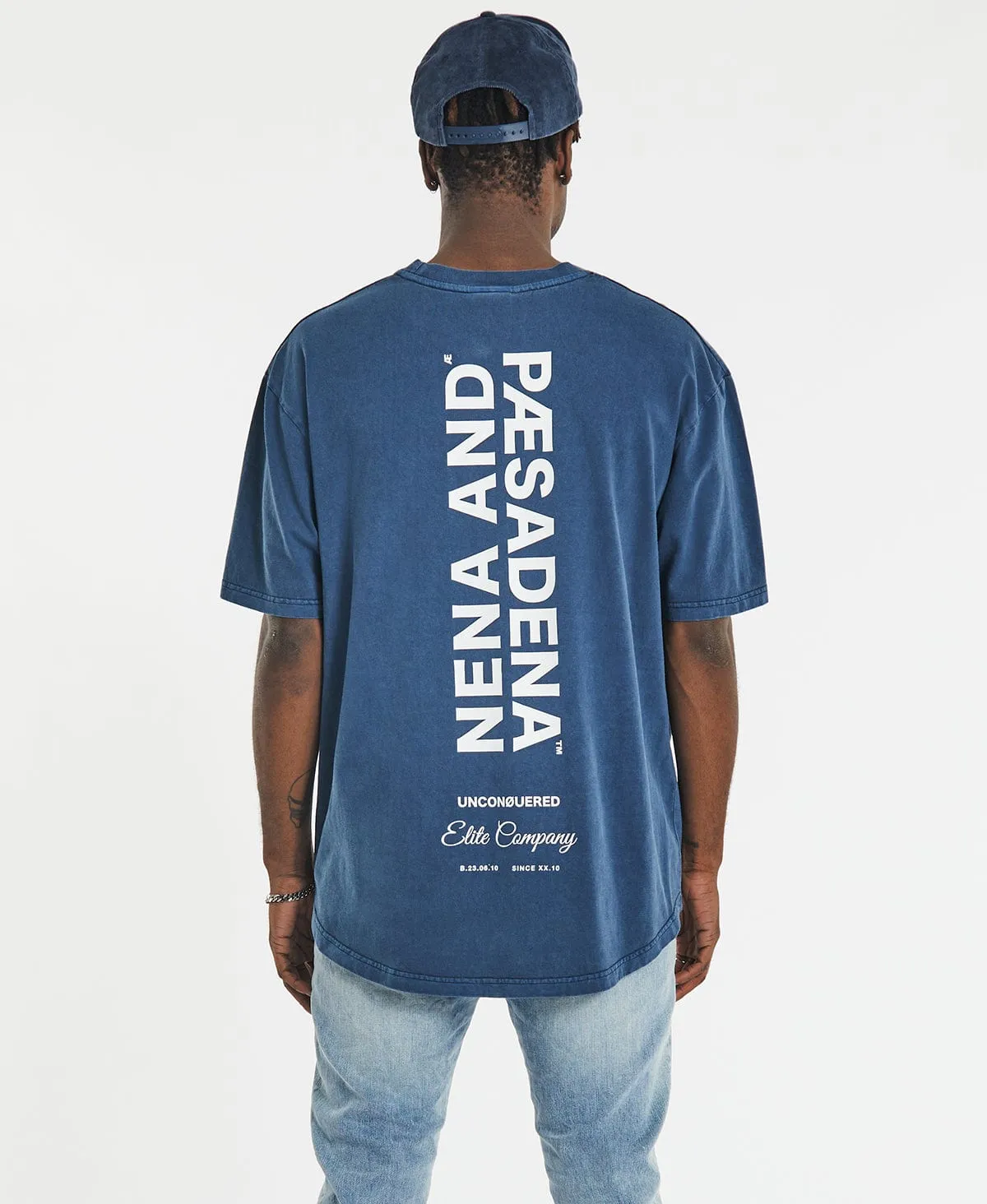 Status Box Fit Scoop T-Shirt Pigment Insignia Blue sold by Neverland