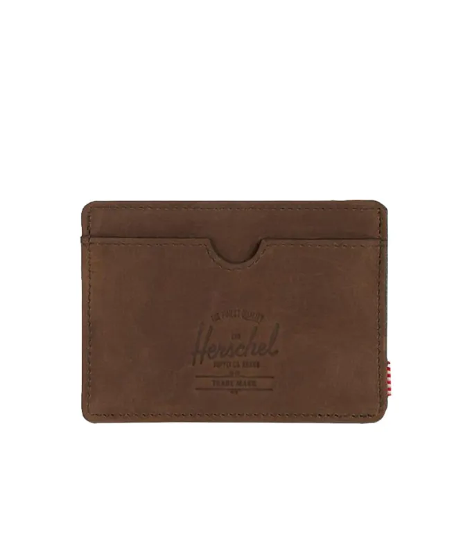 Charlie Leather RFID Nubuck Brown sold by Neverland