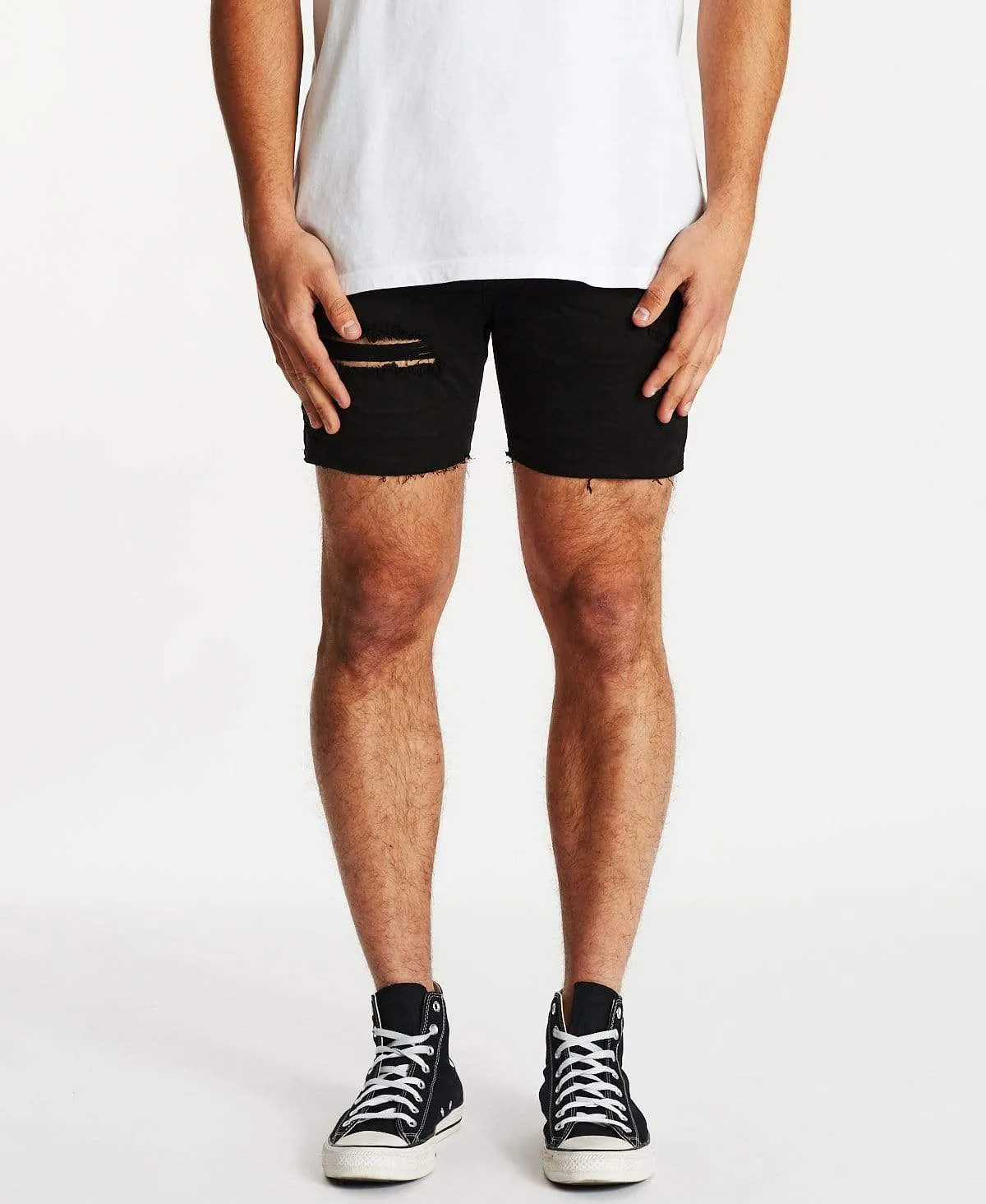 KS1 Denim Shorts Destroyed Black sold by Neverland product image thumbnail 4
