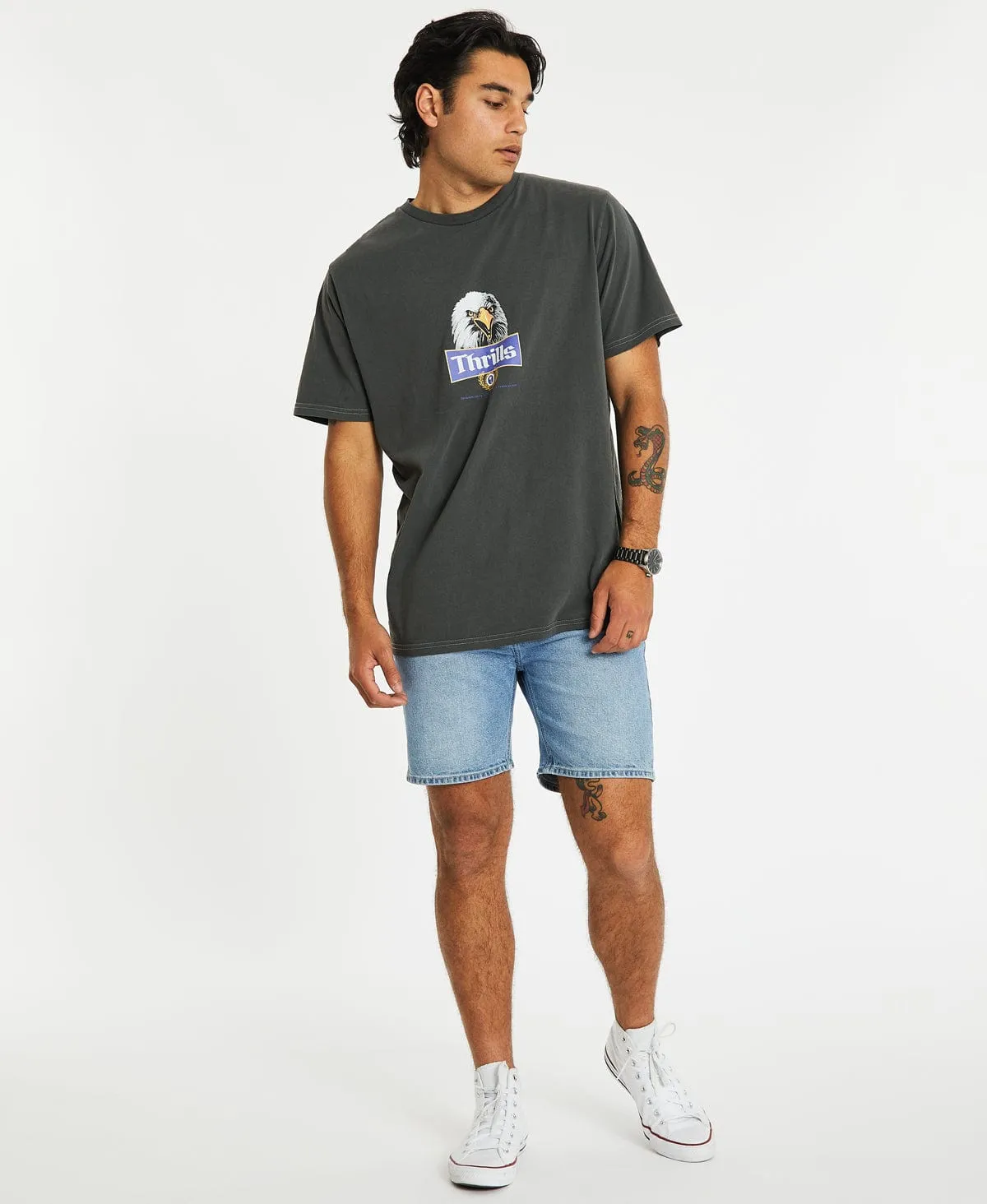 Rise Above Merch Fit T-Shirt Merch Black sold by Neverland product image thumbnail 4