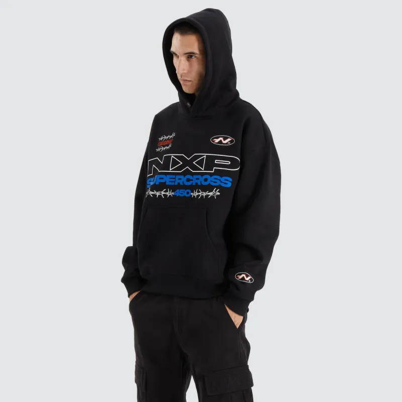 Cornerman Heavy Box Fit Hoodie Jet Black sold by Neverland