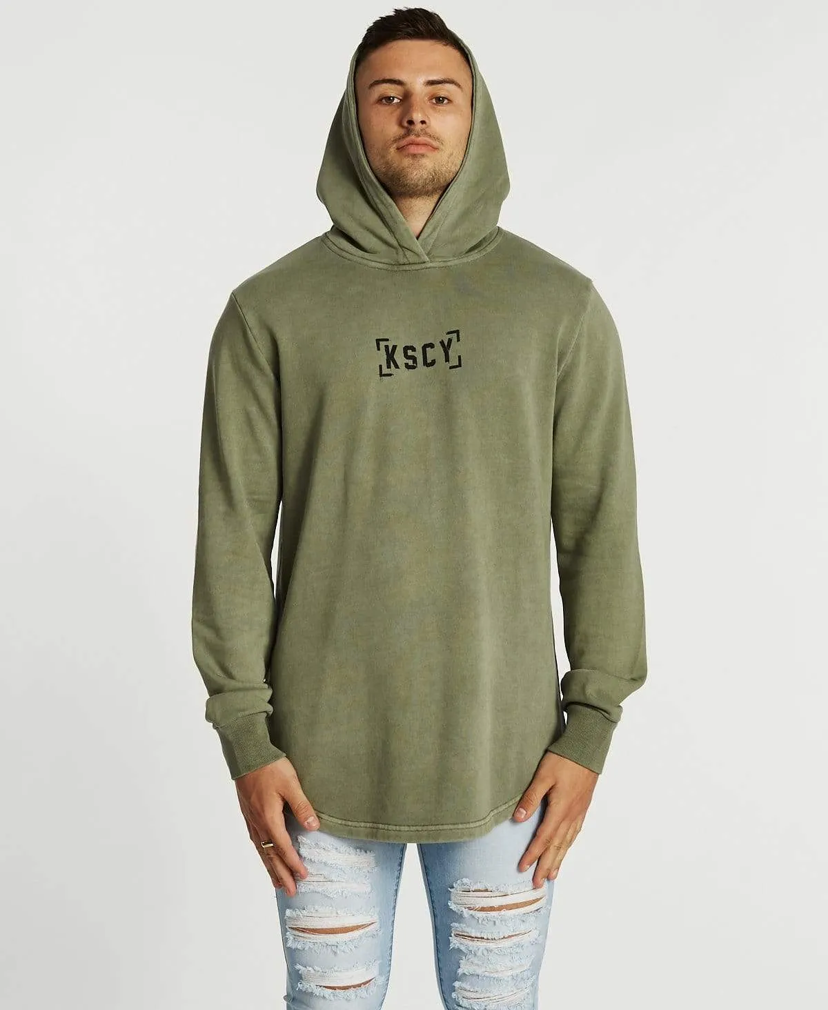 Fortunes Dual Curved Hoodie Pigment Khaki sold by Neverland product image thumbnail 4