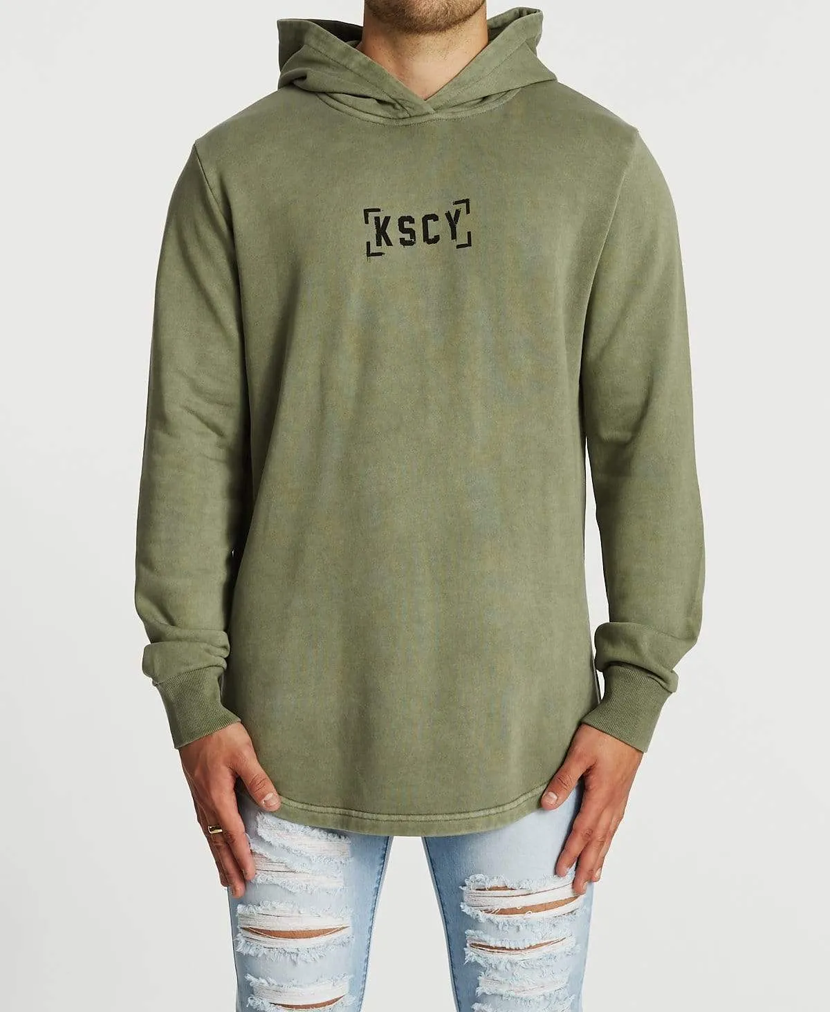 Fortunes Dual Curved Hoodie Pigment Khaki sold by Neverland