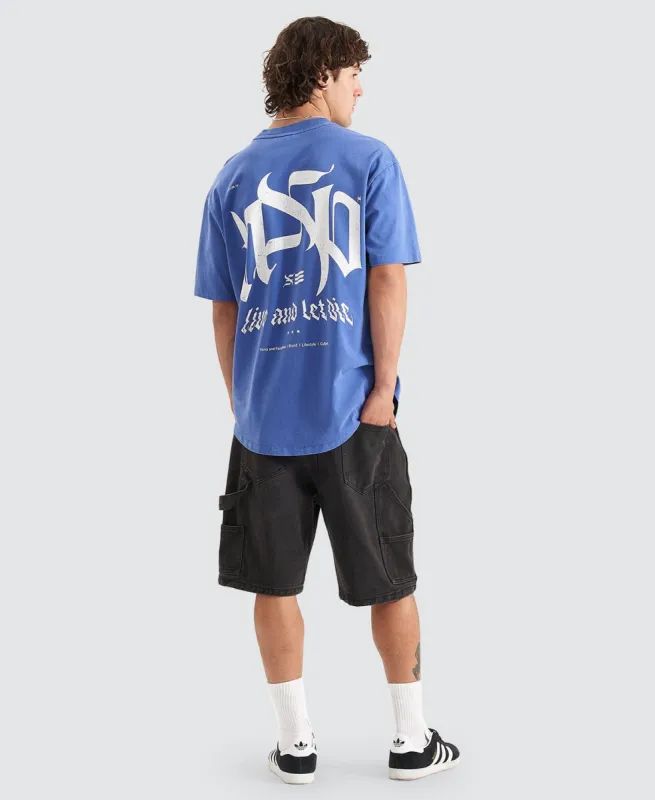 Lively Heavy Box Fit Scoop T-Shirt Pigment Blue sold by Neverland