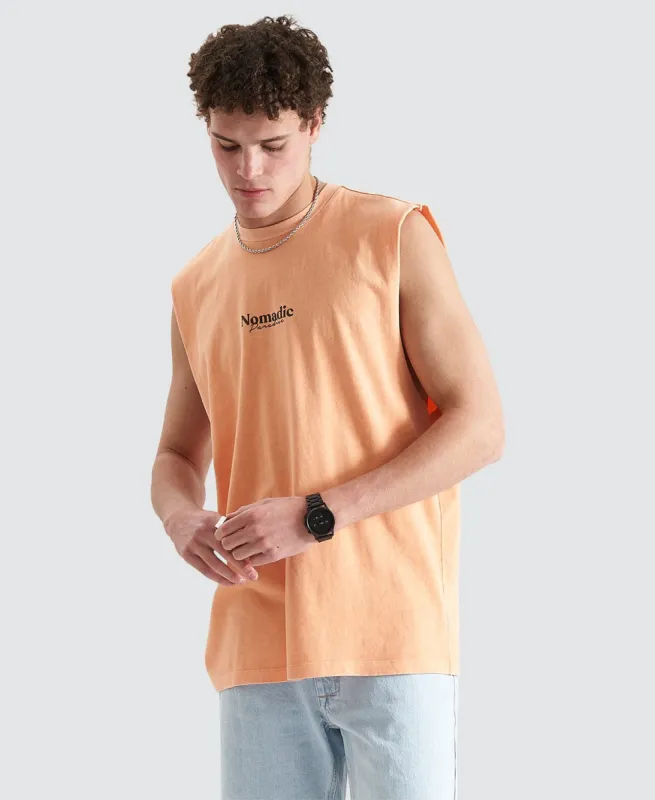 Hibiscus Relaxed Fit Muscle Pigment Buff Orange sold by Neverland