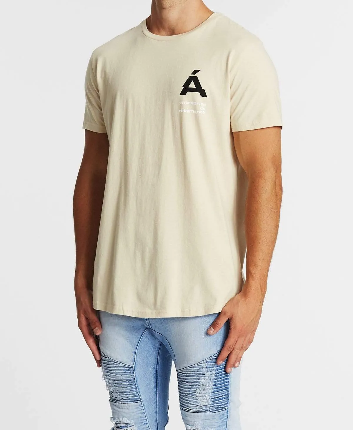 Plasir Dual Curved T-Shirt Sand sold by Neverland product image thumbnail 3