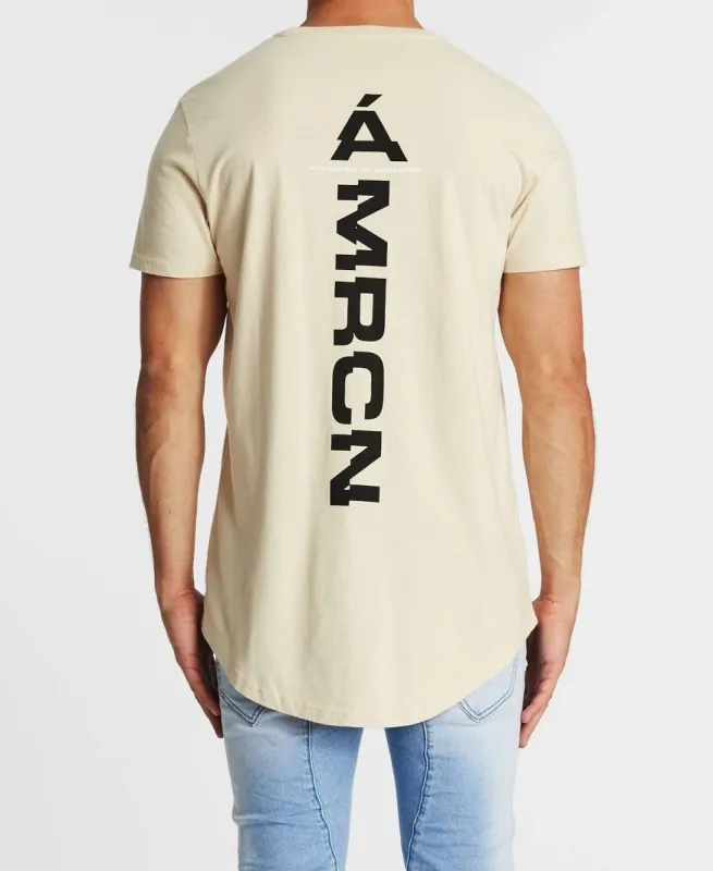 Plasir Dual Curved T-Shirt Sand sold by Neverland