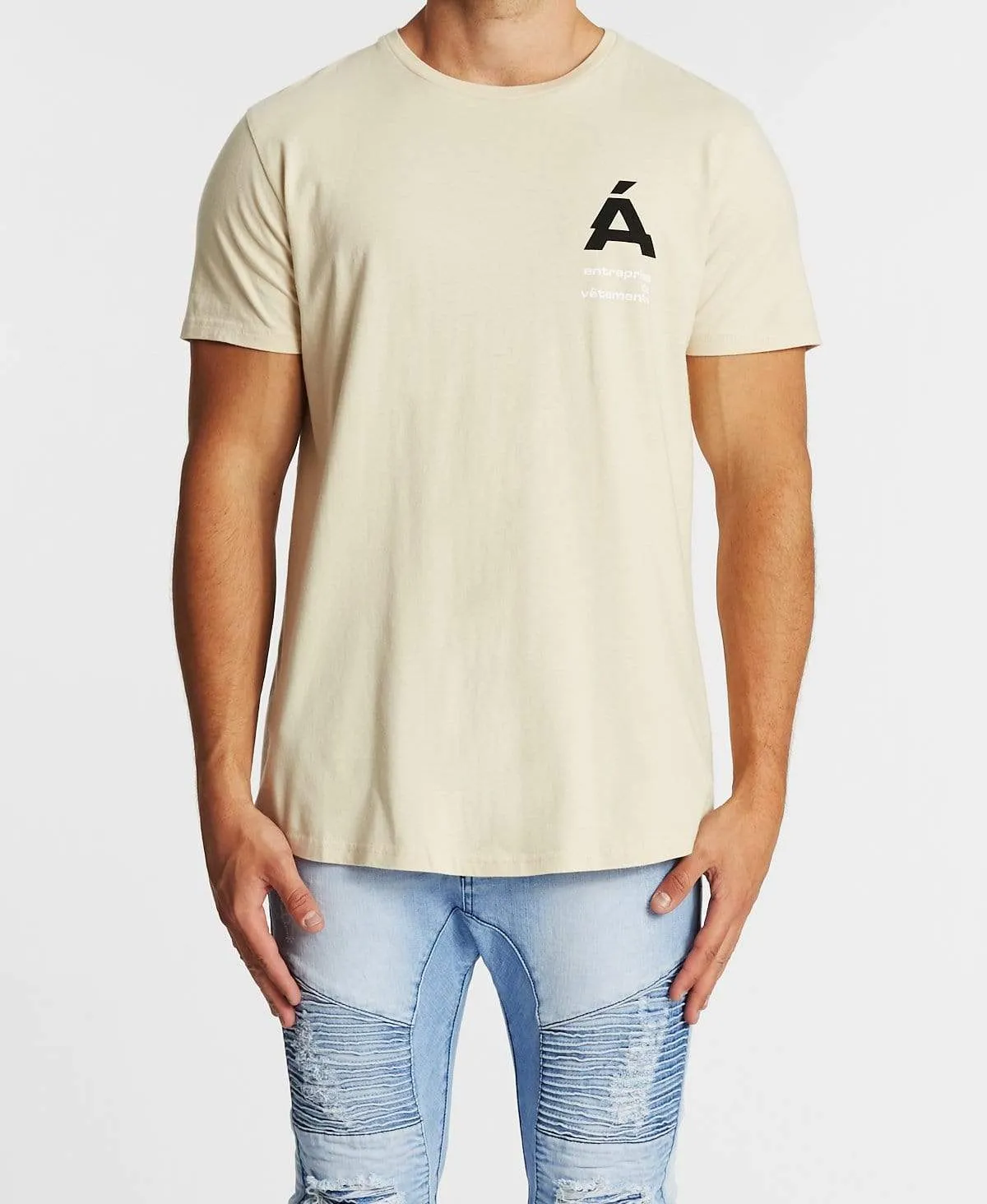 Plasir Dual Curved T-Shirt Sand sold by Neverland product image thumbnail 2