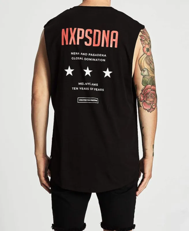 Remember Scoop Back Muscle Tee Jet Black sold by Neverland