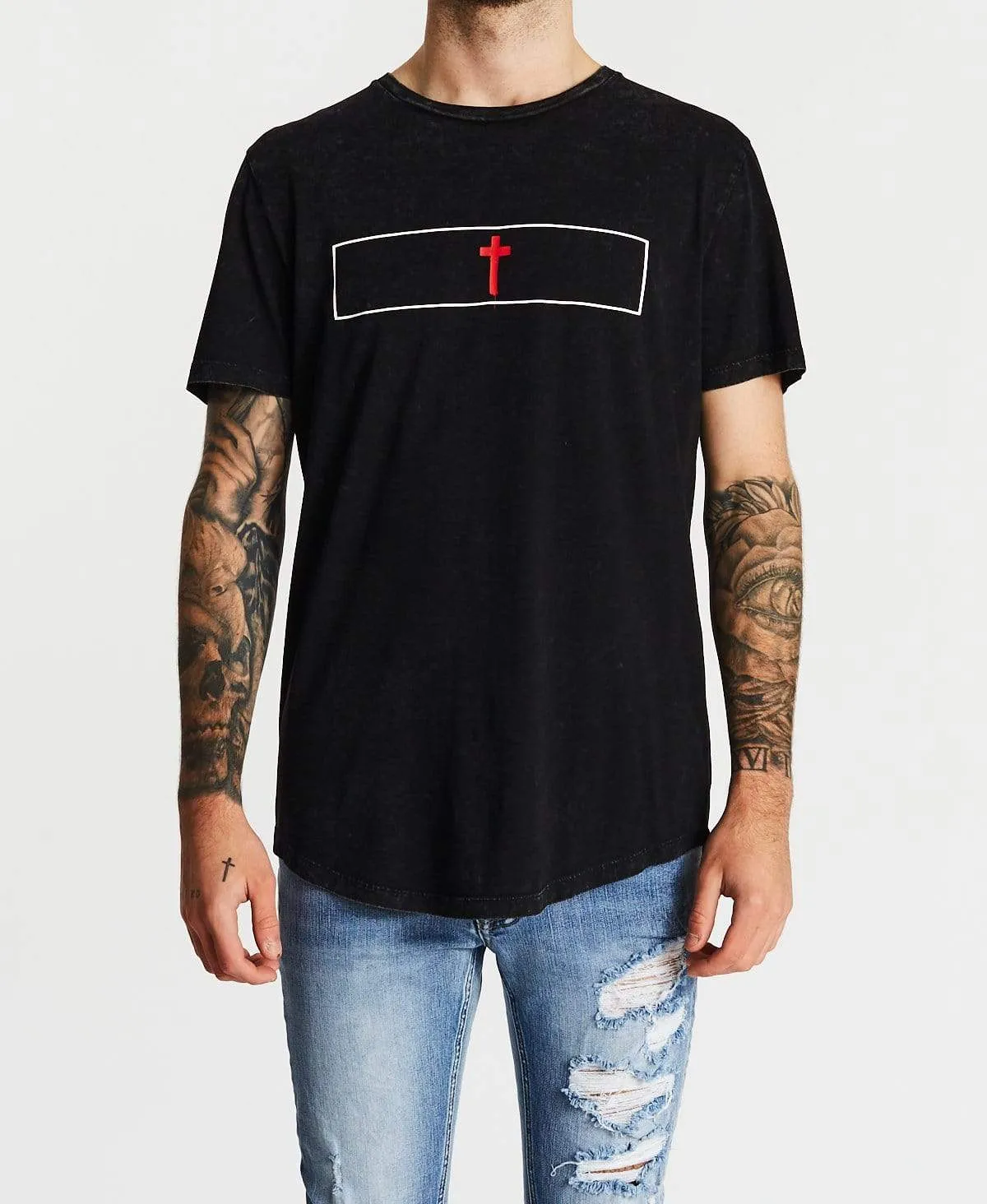 Black Soul Dual Curved T-Shirt All Black sold by Neverland product image thumbnail 2
