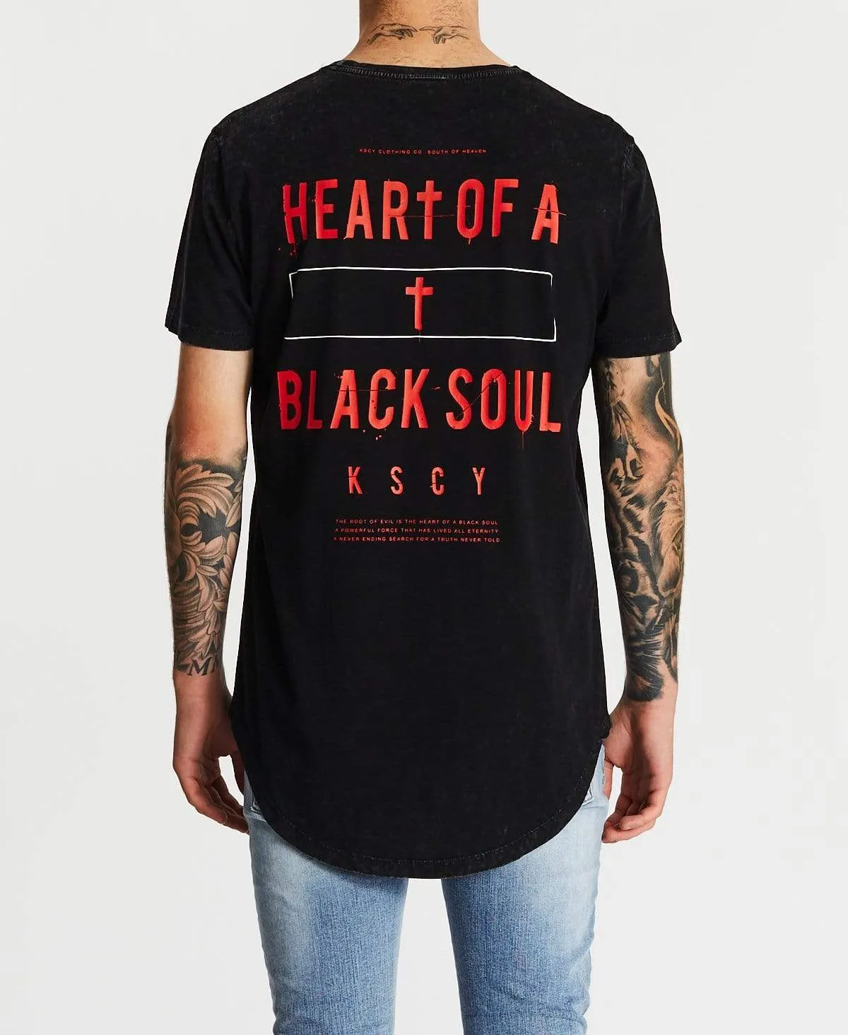 Black Soul Dual Curved T-Shirt All Black sold by Neverland