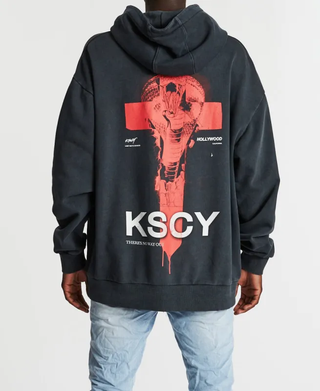 No Excuses Relaxed Hoodie Pigment Black sold by Neverland