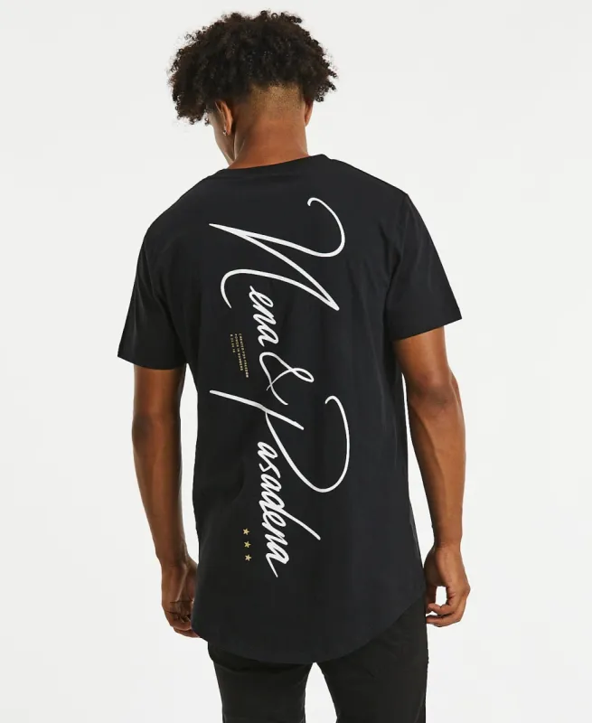 Scripted Cape Back T-Shirt Jet Black sold by Neverland