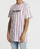 Hollow Relaxed T-Shirt Mauve/White Stripe sold by Neverland