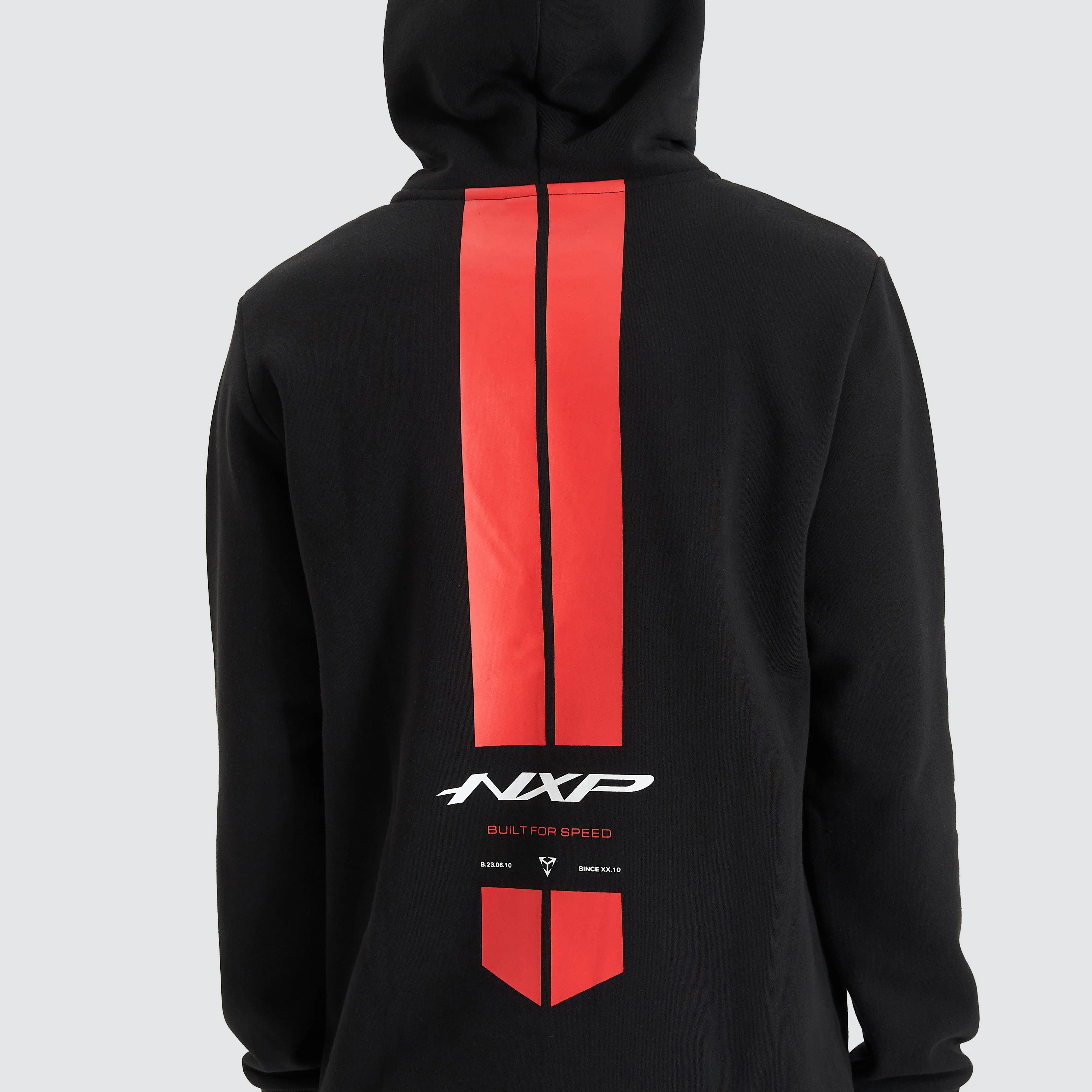 Parallax Hooded Dual Curved Sweater Jet Black sold by Neverland product image thumbnail 5