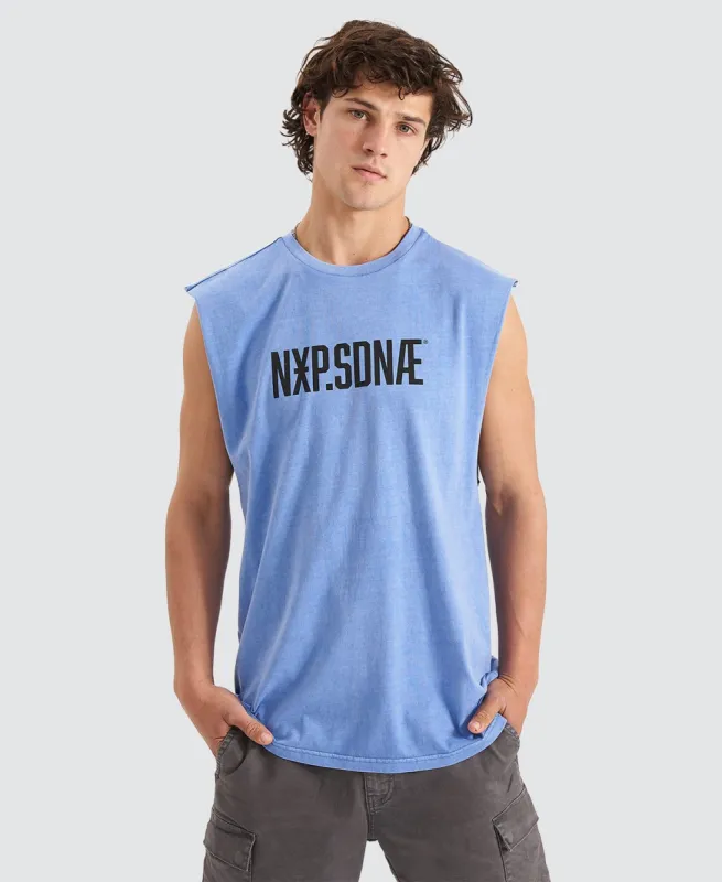 Underdog Scoop Back Muscle Tee Pigment Blue sold by Neverland