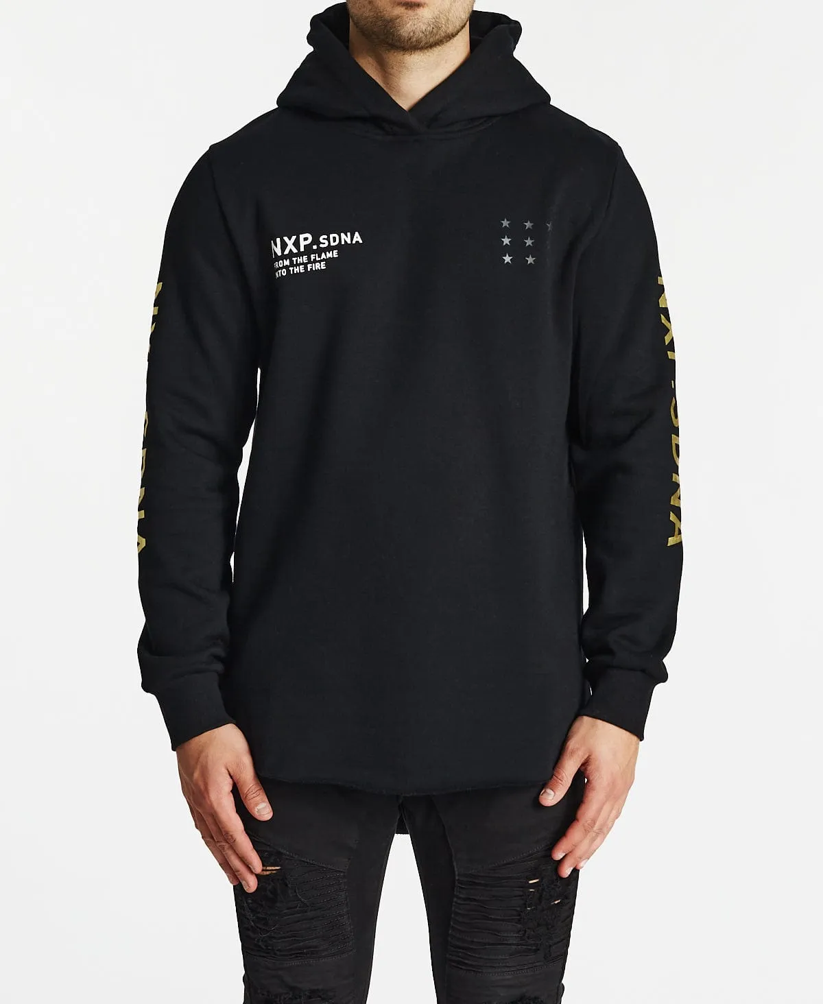 Catastrophy Dual Curved Hoodie Jet Black sold by Neverland product image thumbnail 2