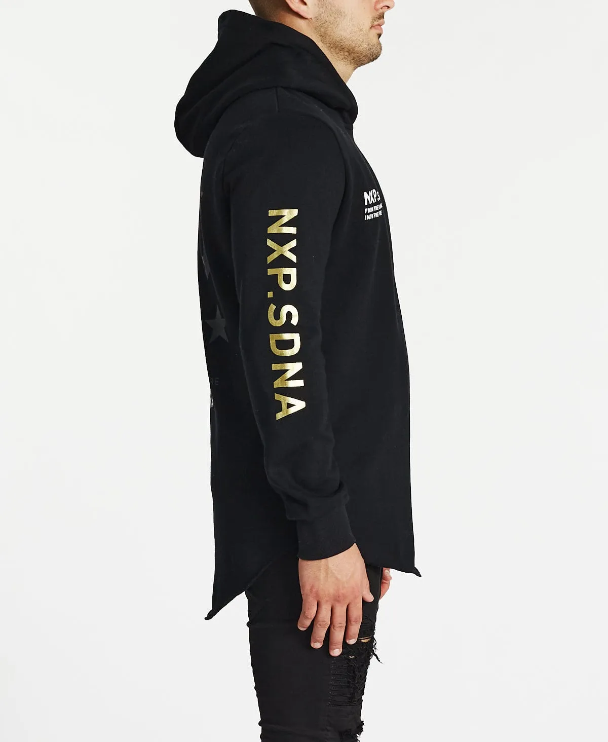 Catastrophy Dual Curved Hoodie Jet Black sold by Neverland product image thumbnail 5