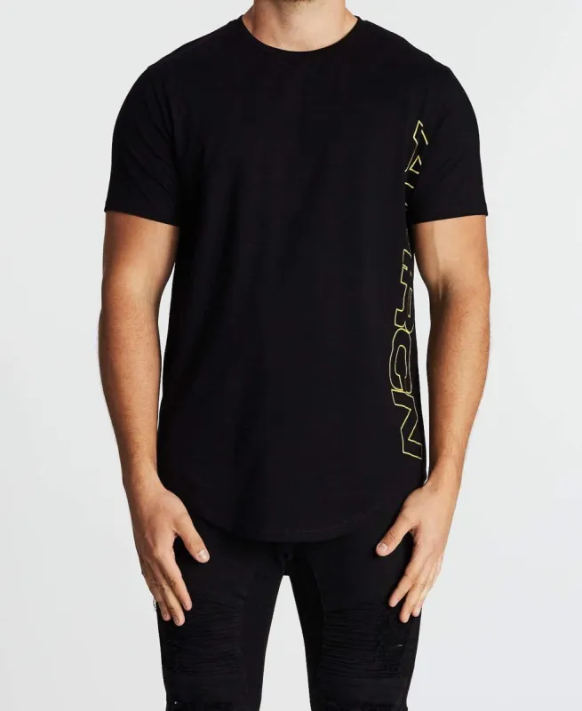 Tellement Bon Dual Curved T-Shirt Jet Black sold by Neverland