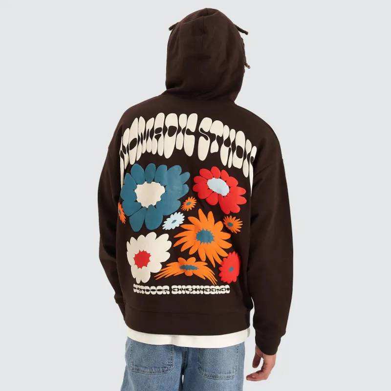 Bouquet Oversized Hoodie Dark Chocolate sold by Neverland
