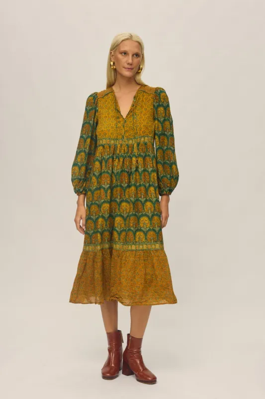 Stevie Midi Dress - Willow sold by Nine Lives Bazaar