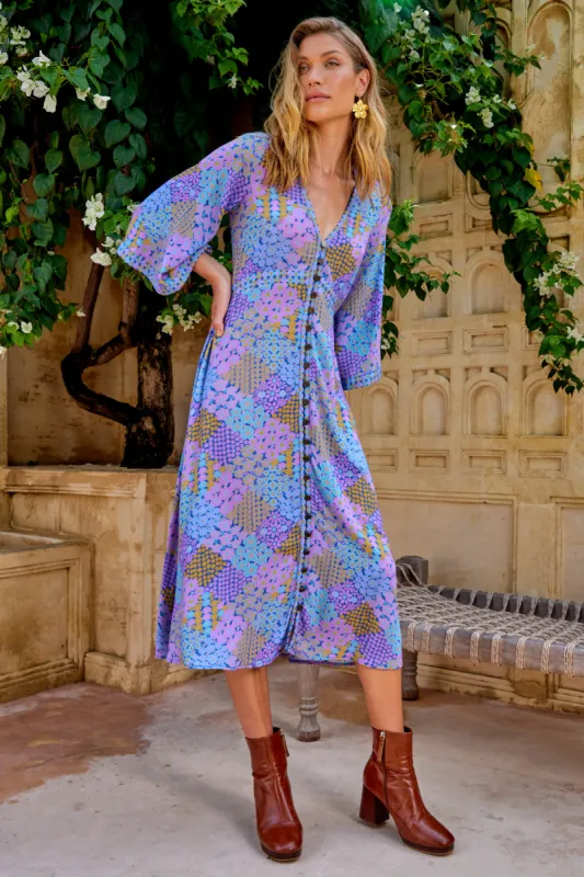 Arlo Midi Dress - Purple Haze sold by Nine Lives Bazaar
