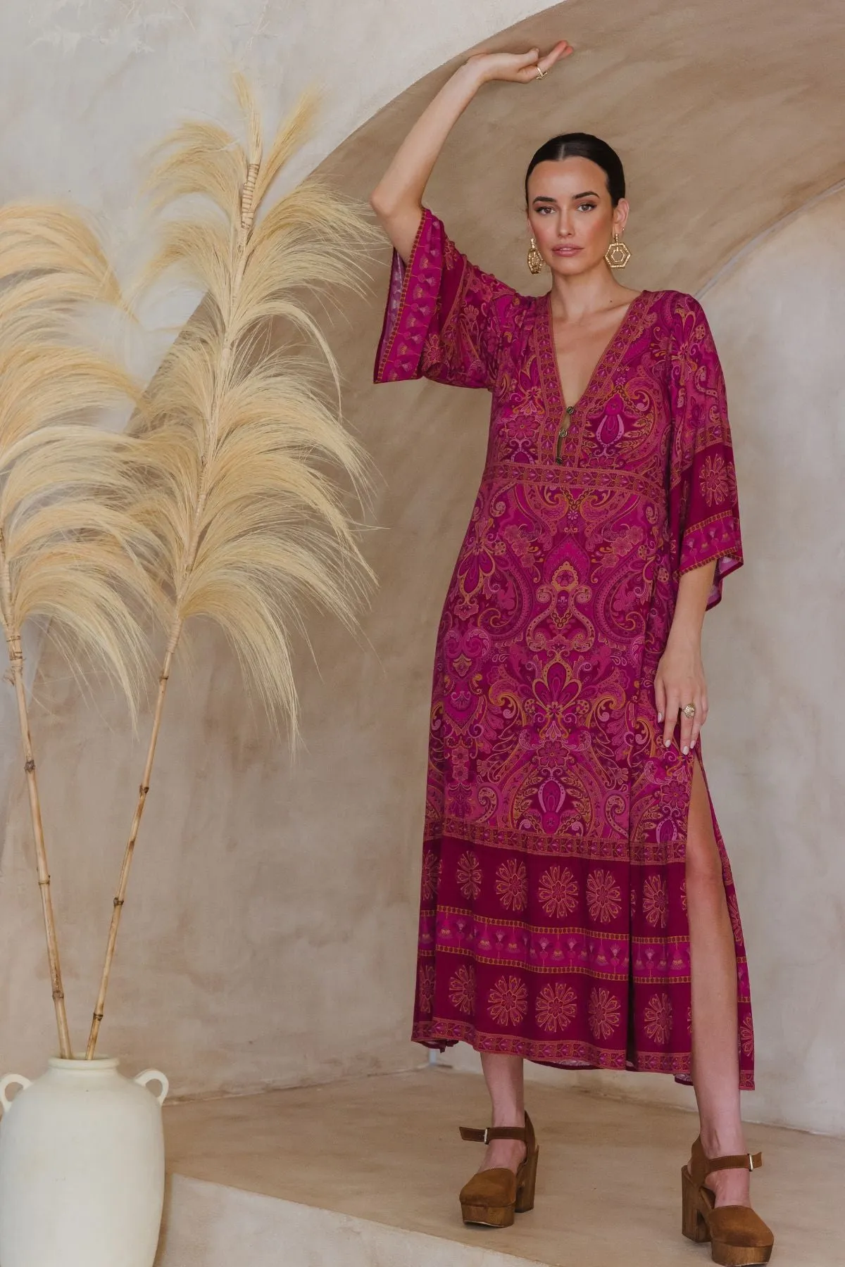Empire Dress - Ruby sold by Nine Lives Bazaar product image thumbnail 3