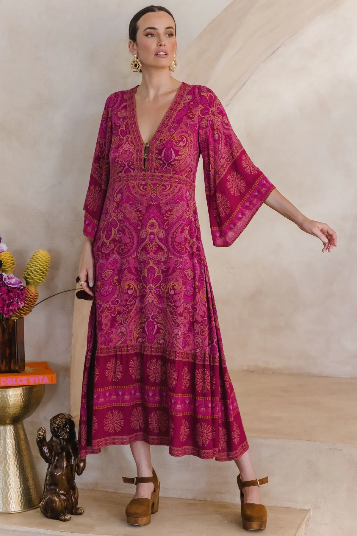 Empire Dress - Ruby sold by Nine Lives Bazaar product image thumbnail 4