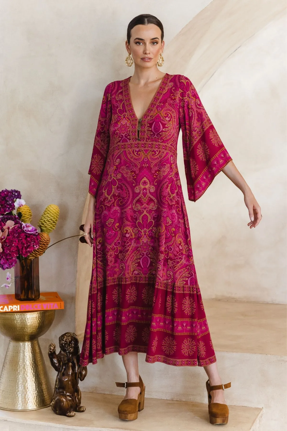 Empire Dress - Ruby sold by Nine Lives Bazaar