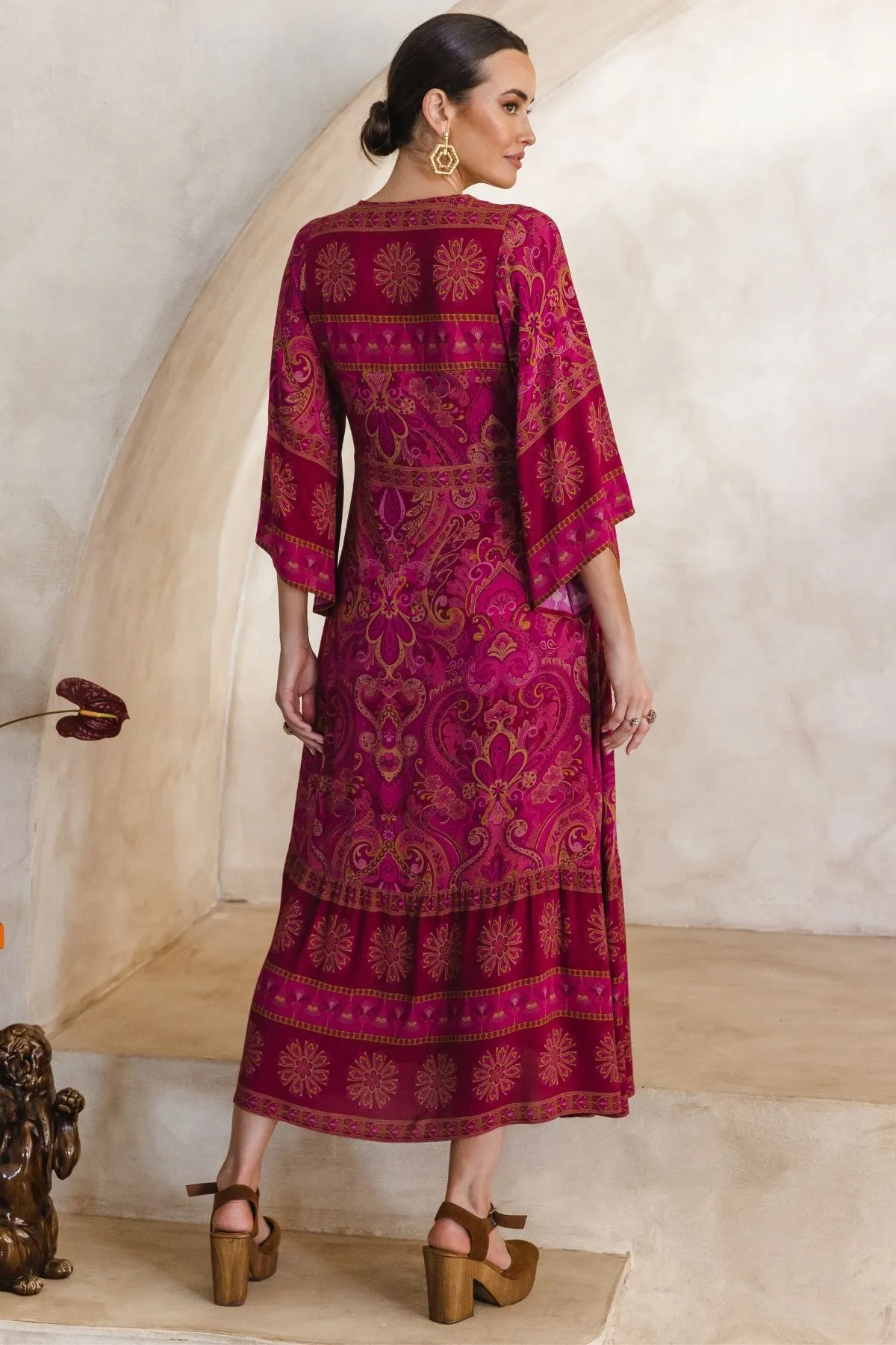 Empire Dress - Ruby sold by Nine Lives Bazaar product image thumbnail 5