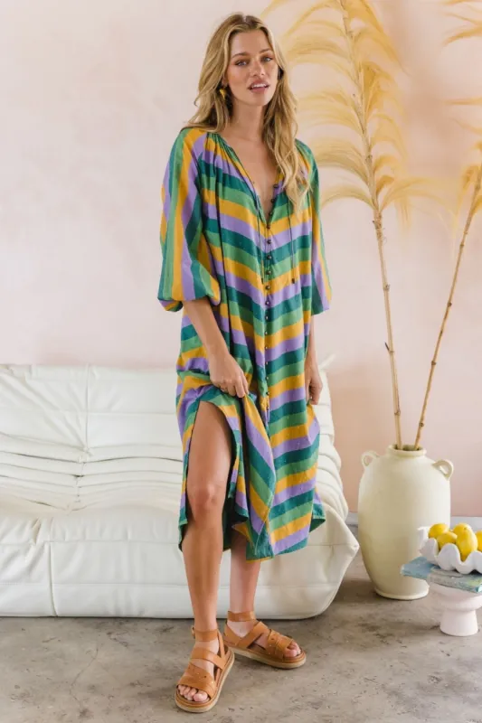 Rio Midi Dress - Acacia made by Nine Lives Bazaar