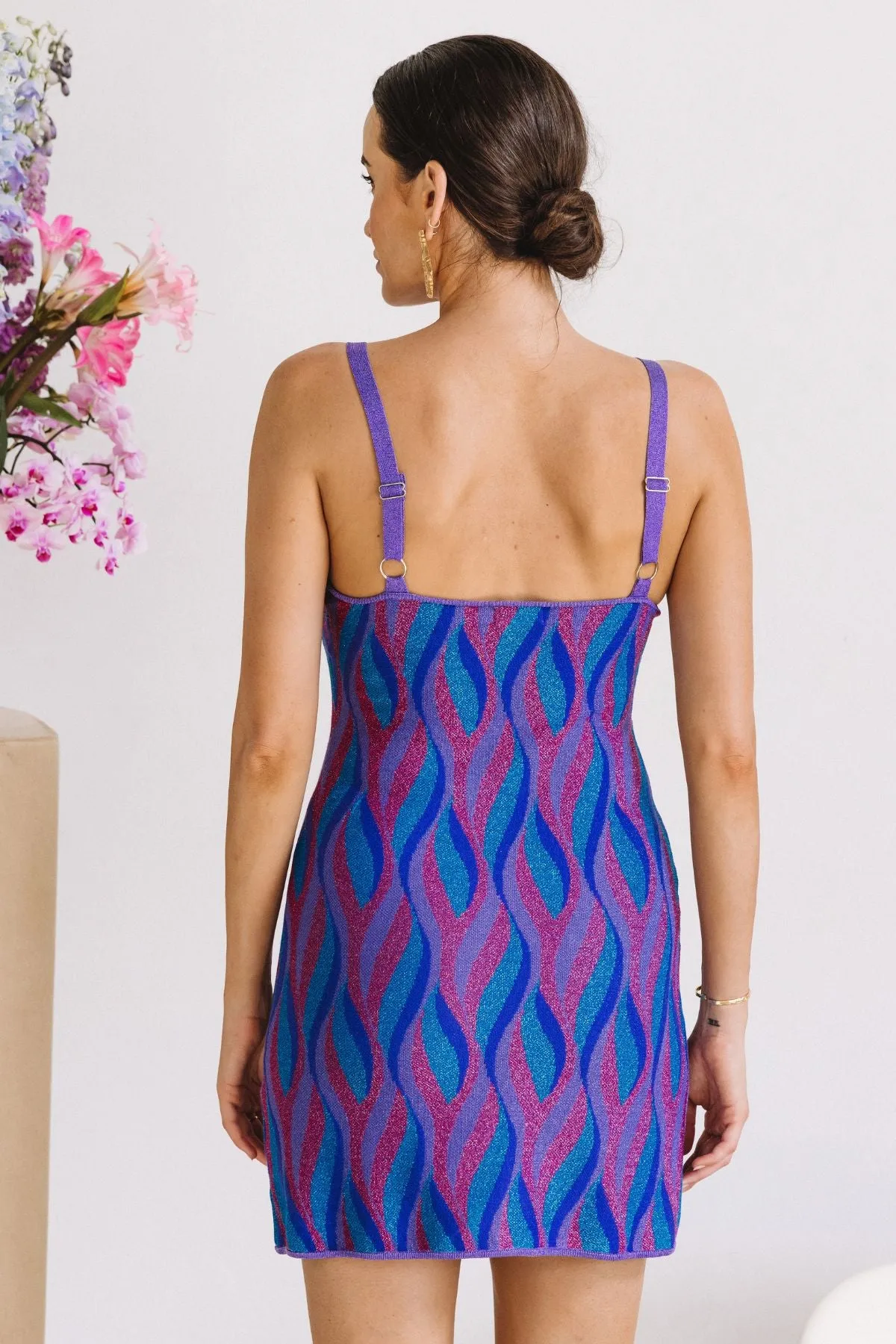 Mimosa Knit Mini Dress - Iris sold by Nine Lives Bazaar product image thumbnail 2