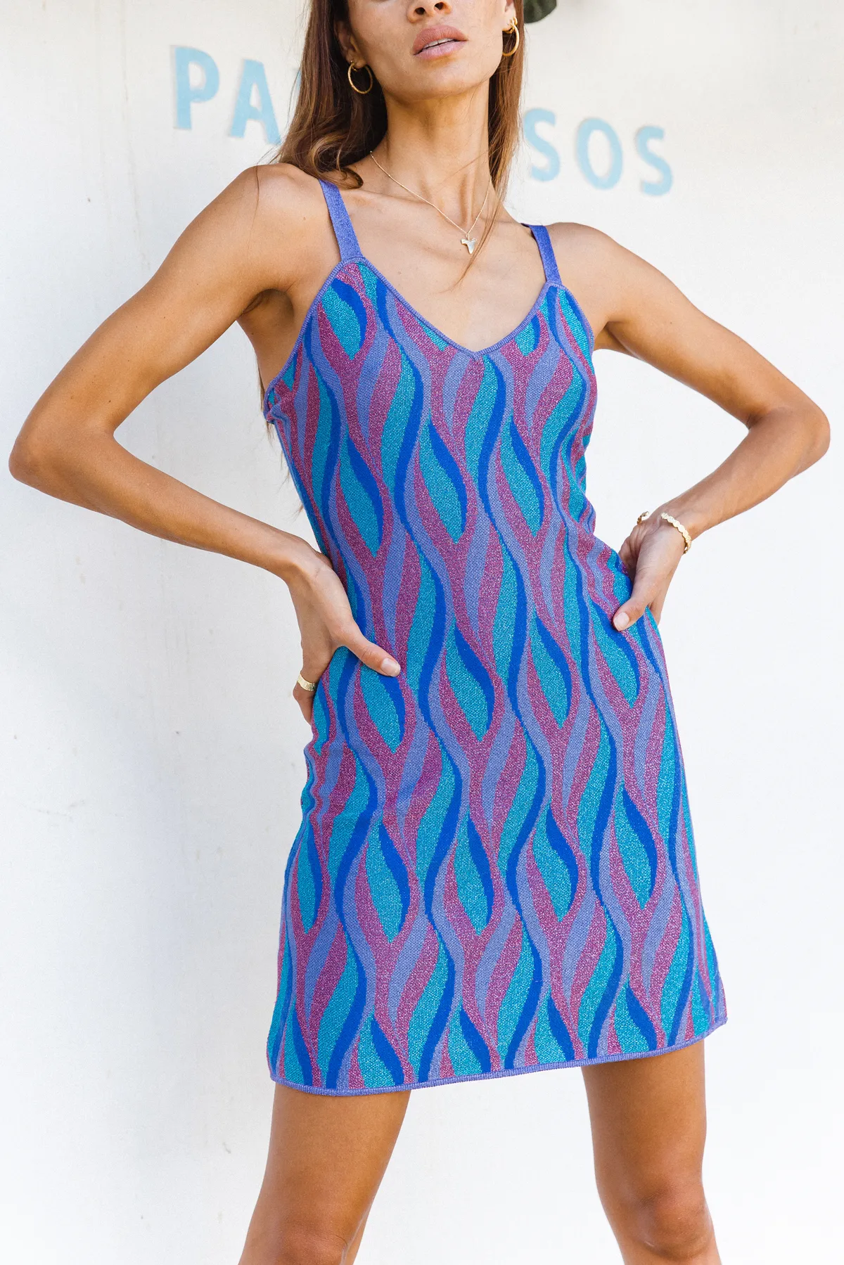 Mimosa Knit Mini Dress - Iris sold by Nine Lives Bazaar product image thumbnail 4
