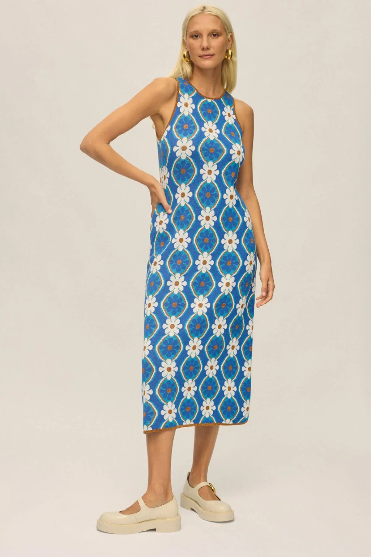 Goldie Midi Dress - Mykonos sold by Nine Lives Bazaar product image thumbnail 4