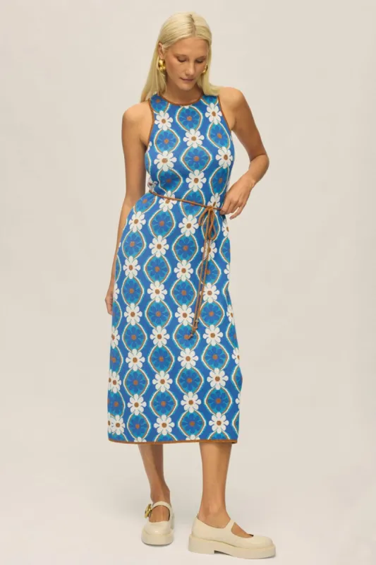 Goldie Midi Dress - Mykonos sold by Nine Lives Bazaar