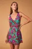 Marley Mini Dress - Teal Bouquet sold by Nine Lives Bazaar