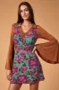 Marley Mini Dress - Teal Bouquet sold by Nine Lives Bazaar
