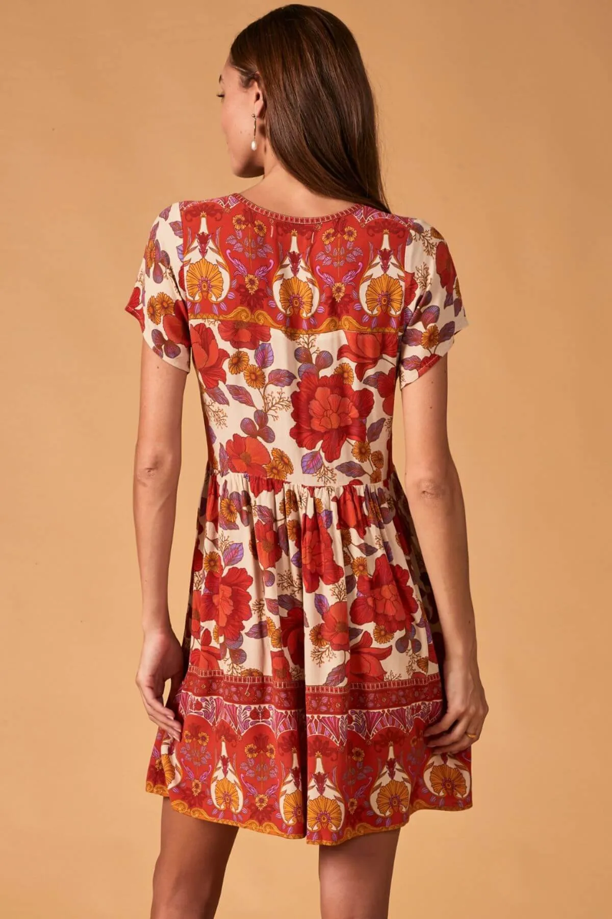 Bloom Mini Dress - Crimson Rose sold by Nine Lives Bazaar product image thumbnail 3