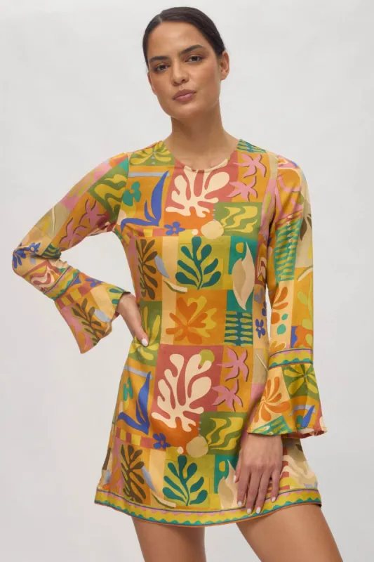Wilder Mini Dress - Vivid Patchwork sold by Nine Lives Bazaar