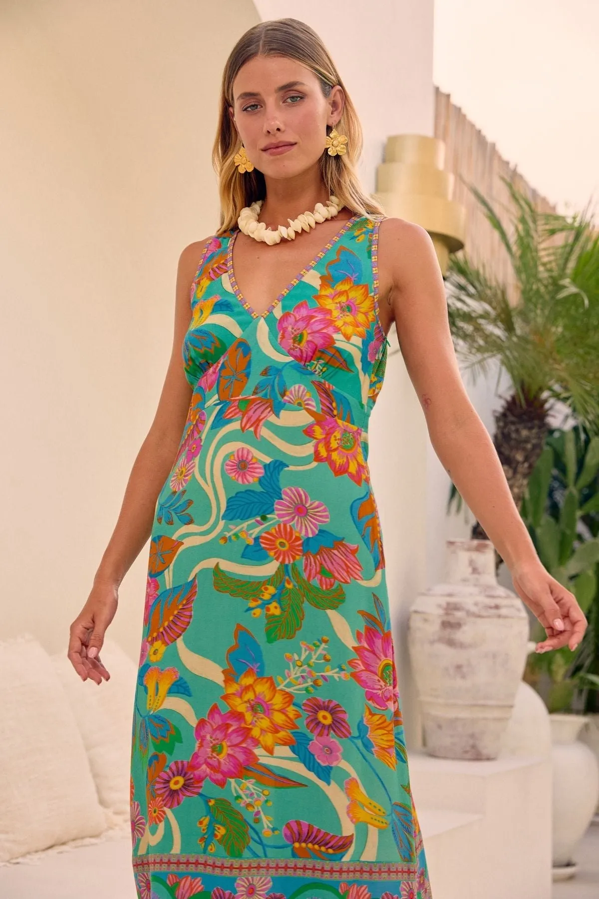 Marley Midi Dress - Summer Sky sold by Nine Lives Bazaar product image thumbnail 2