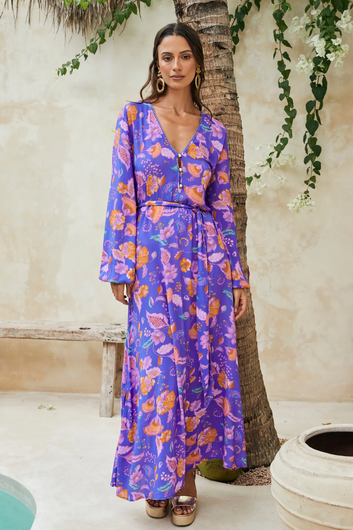 Margot Midi Dress - Iris sold by Nine Lives Bazaar