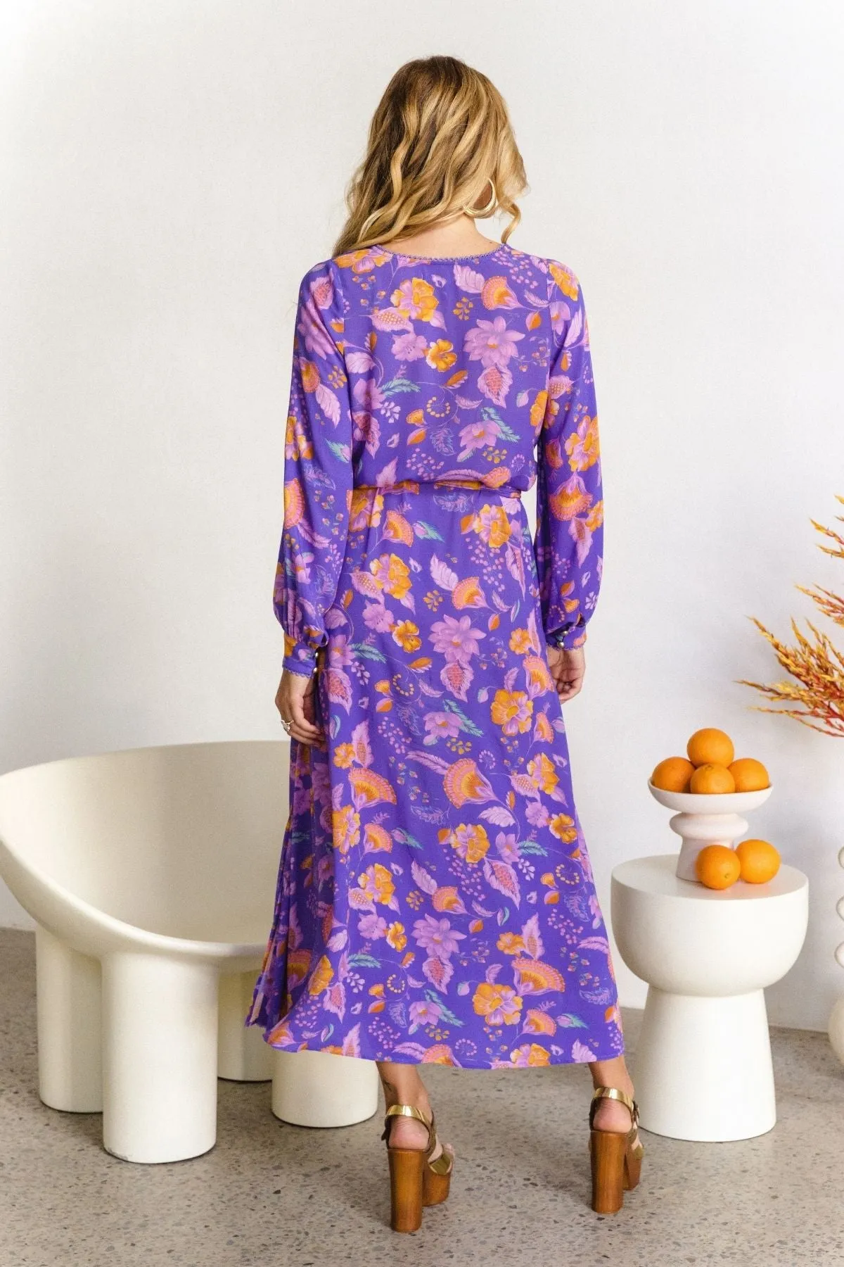 Margot Midi Dress - Iris sold by Nine Lives Bazaar product image thumbnail 5
