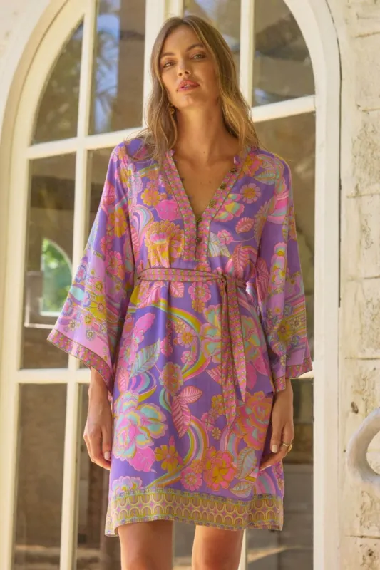 Moonrise Mini Dress - Lilac Wine sold by Nine Lives Bazaar