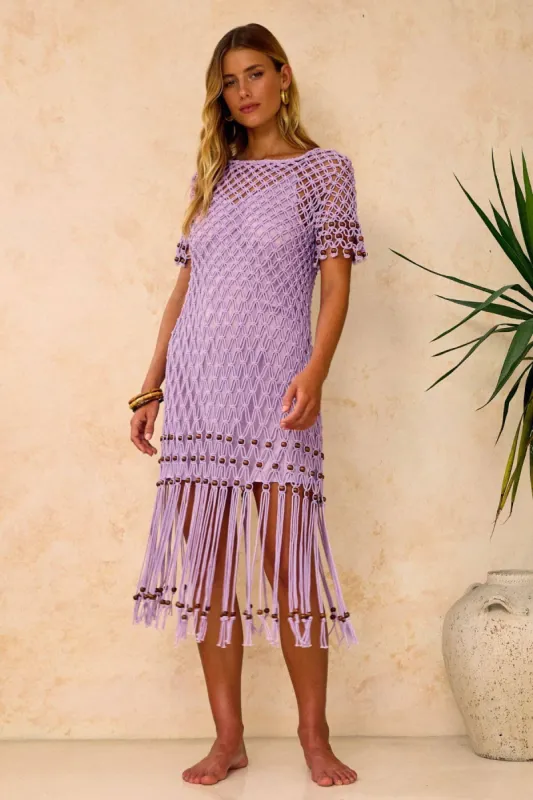 Stevie Dress - Lavender sold by Nine Lives Bazaar