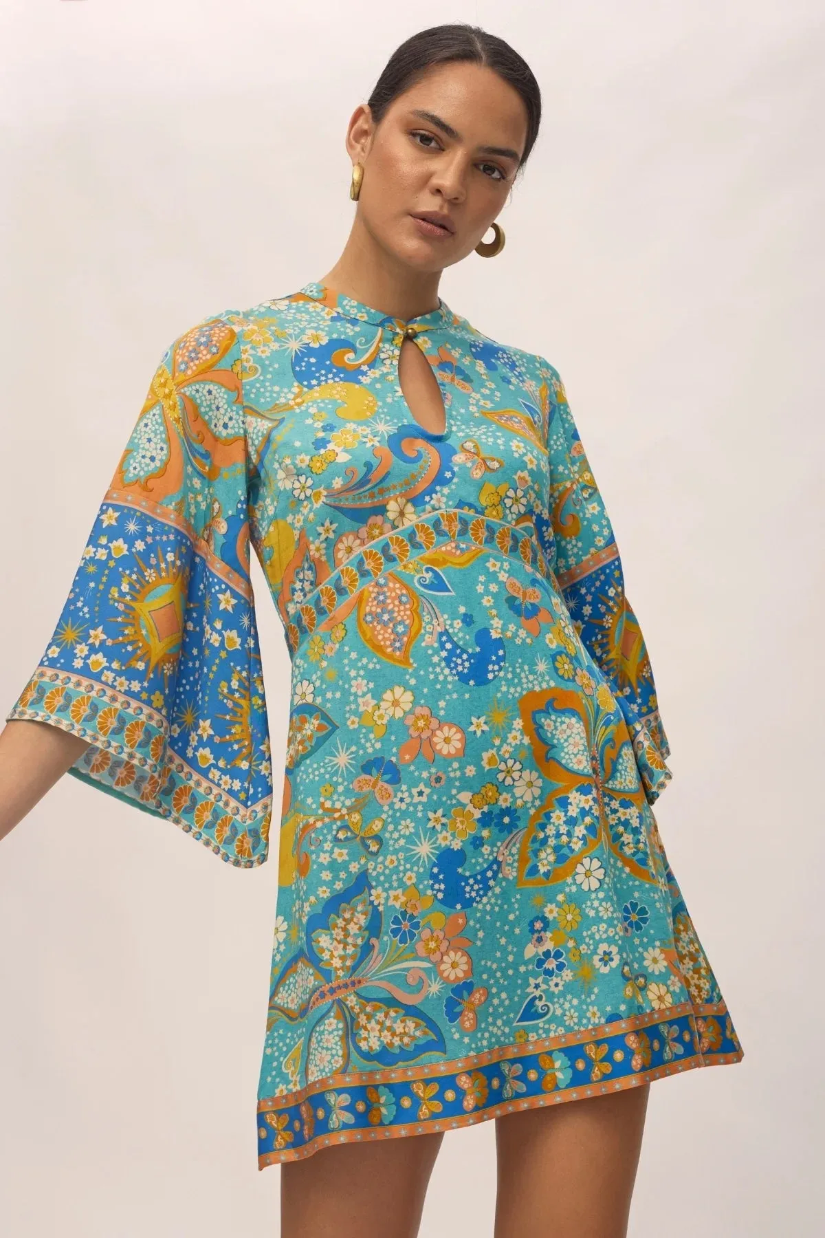 Akira Mini Dress - Aquamarine sold by Nine Lives Bazaar product image thumbnail 5