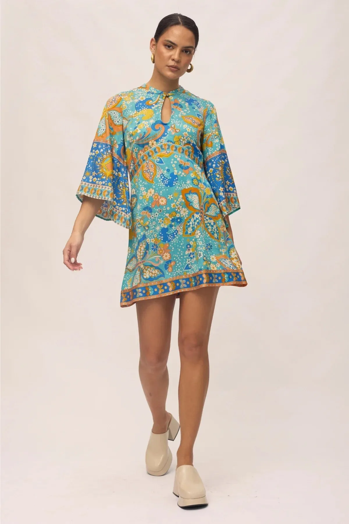 Akira Mini Dress - Aquamarine sold by Nine Lives Bazaar product image thumbnail 4