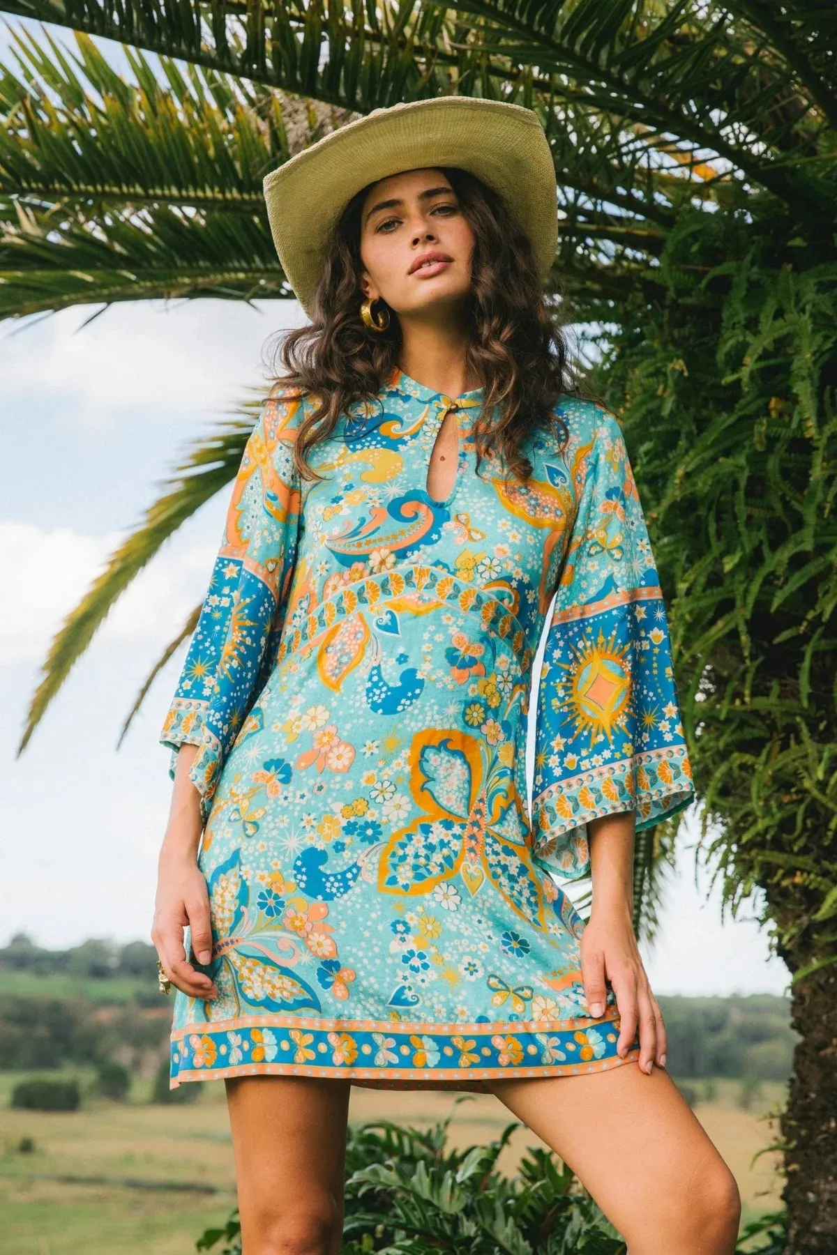 Akira Mini Dress - Aquamarine sold by Nine Lives Bazaar product image thumbnail 2