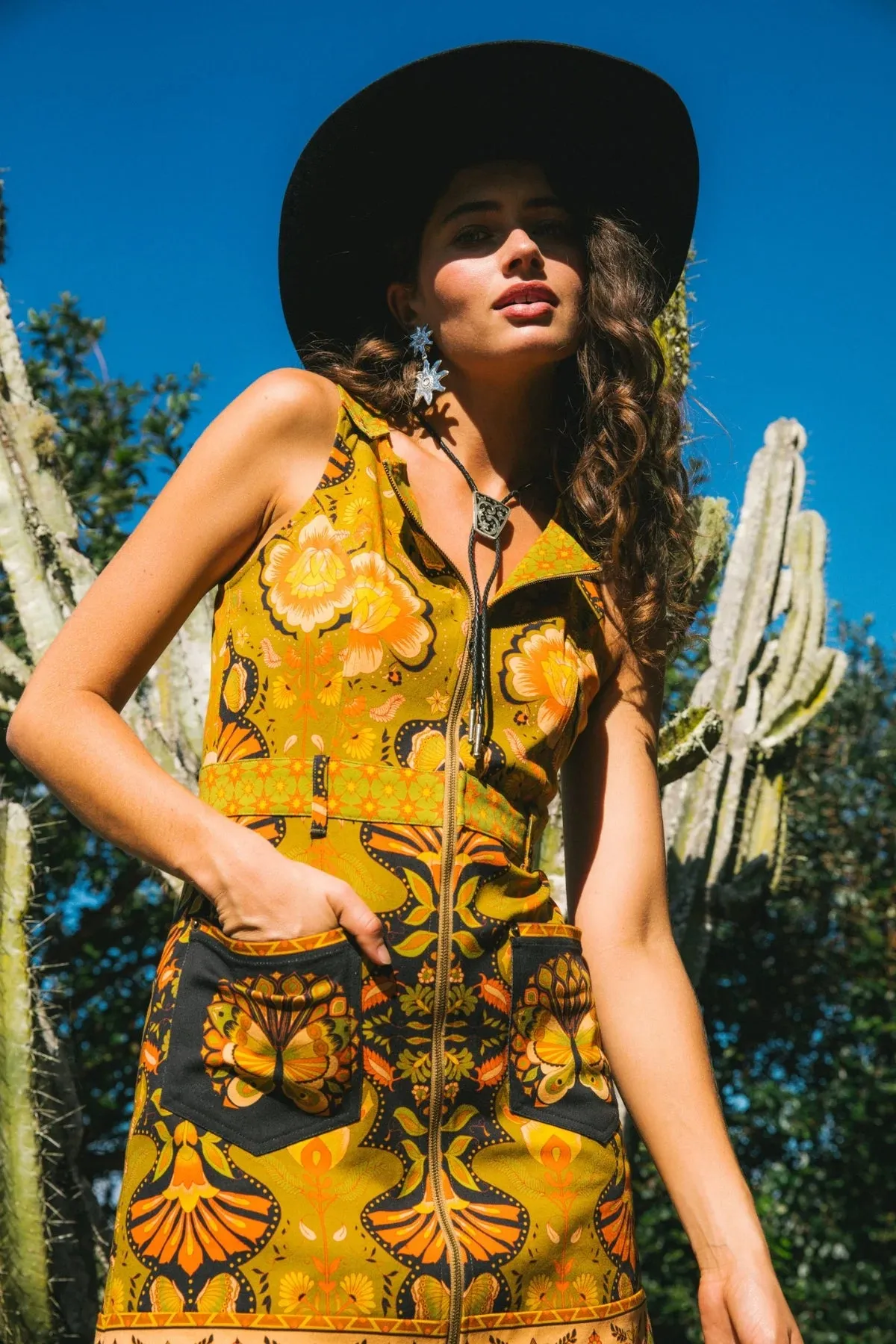 Rodeo Mini Dress - Coyote sold by Nine Lives Bazaar
