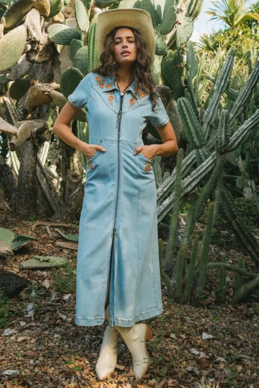 Bambi Midi Dress - Denim sold by Nine Lives Bazaar