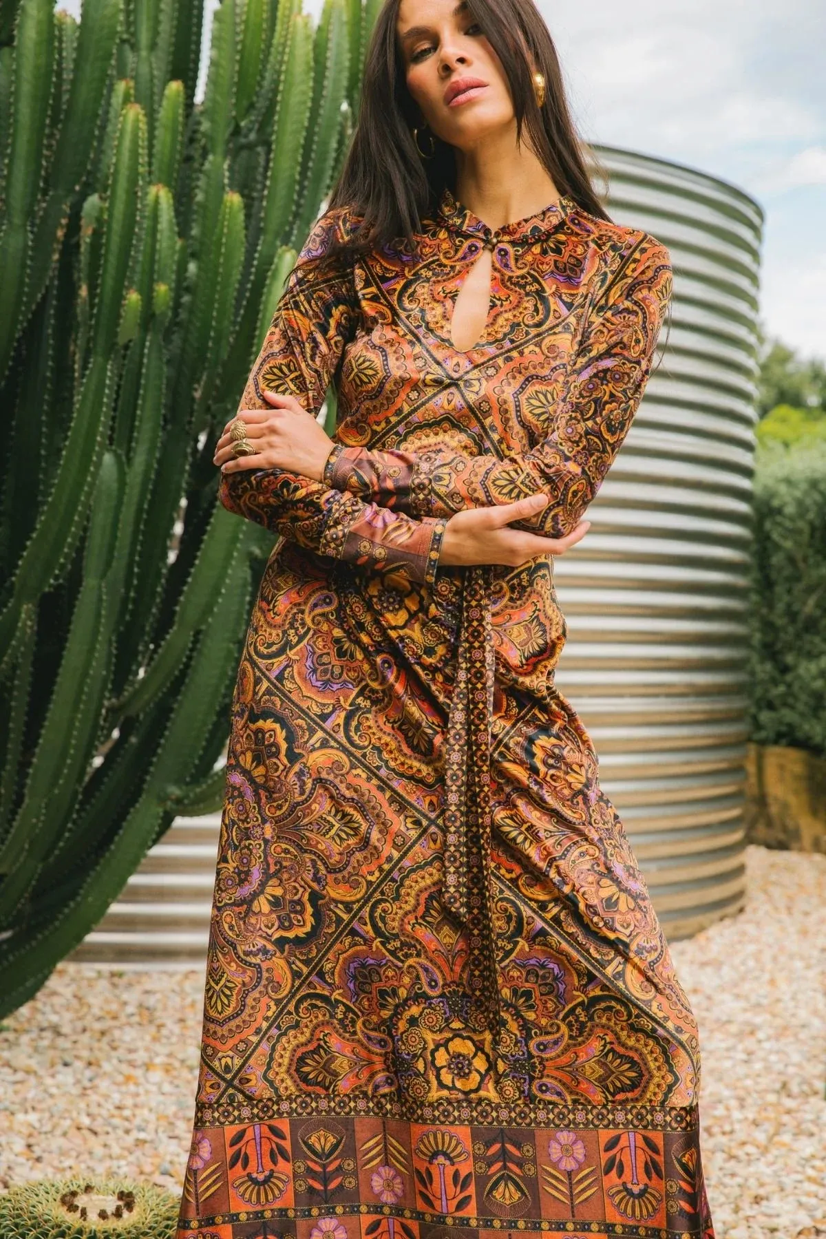 Elixir Maxi Dress - Ember sold by Nine Lives Bazaar product image thumbnail 4